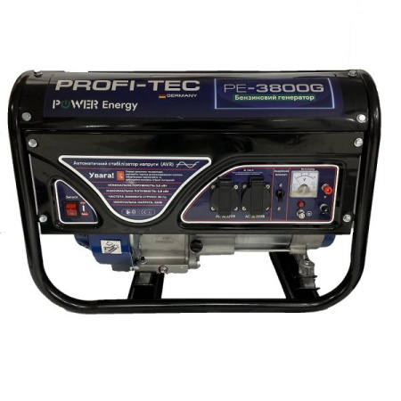 Генератор бензиновый PROFI-TEC PE 3,5 - 3,8 кВт (ручной стартер)