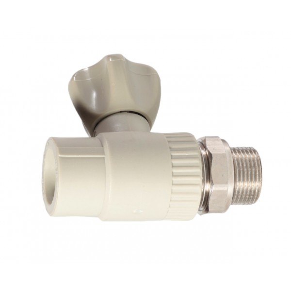 Кран радіаторний прямий з американкою d 25 x 3/4"