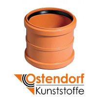 Муфта насувна Ostendorf 200 мм ПВХ для зовнішньої каналізації