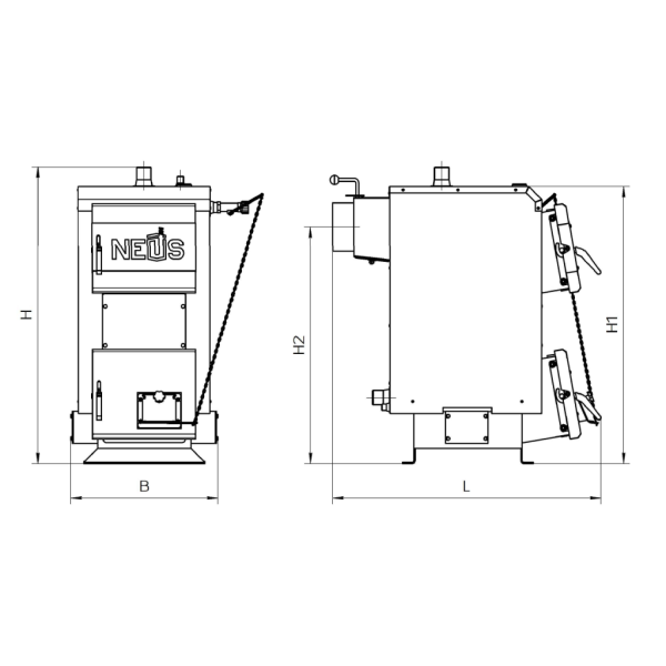 Твердотопливный котел NEUS Эконом HEAT EKO 10 кВт