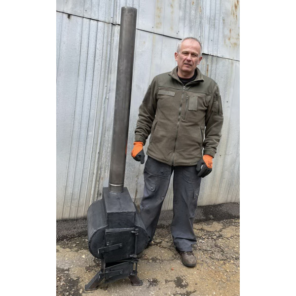 Піч-буржуйка на дровах до 30 кв.м