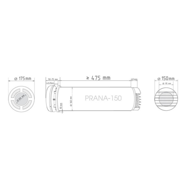 Бытовой рекуператор PRANA ECO LIFE 150 (Прана)