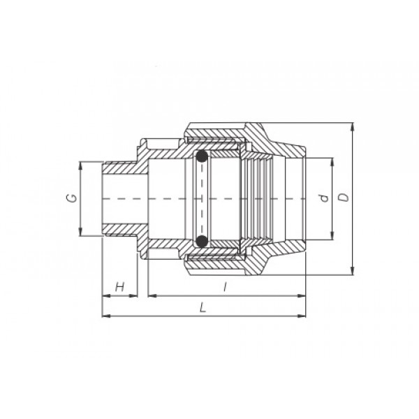 Муфта МРЗ 20х1/2" Unidelta
