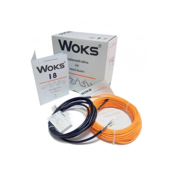 Кабель двожильний WOKS 18, 2.7 кв.м, 660 Вт в стяжку