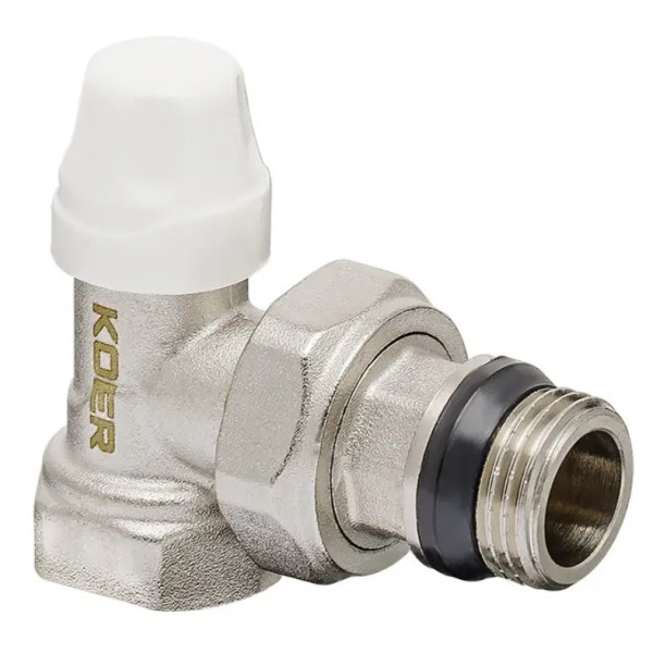 Комплект кранов угловых радиаторных с термоголовкой KOER SET-11 1/2"x1/2"