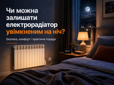 Чи можна залишати електрорадіатор увімкненим на ніч?