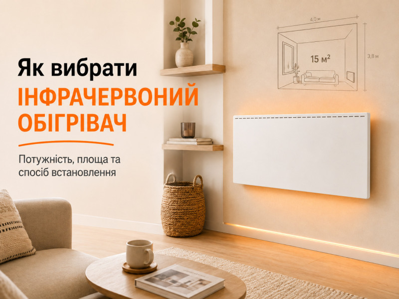 Як вибрати інфрачервоний обігрівач: потужність, площа та спосіб встановлення