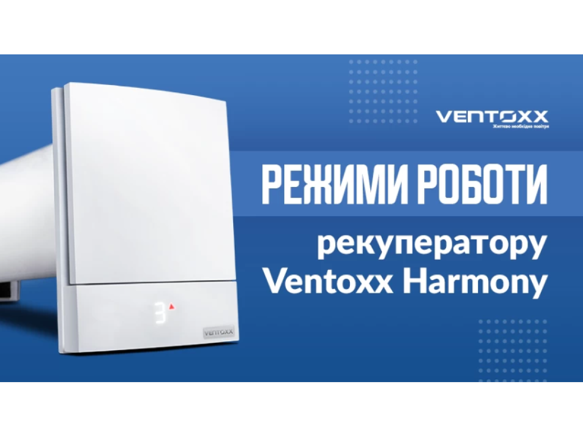 Інструкція з керування рекуператором Ventoxx Harmony