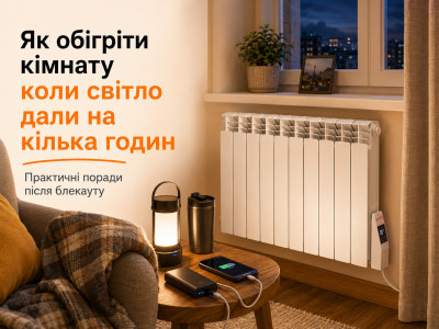 Як обігріти кімнату, коли світло дали на кілька годин?