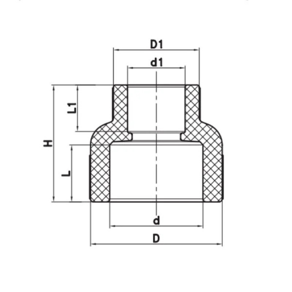 Перехідна муфта PPR 25х20 KOER KP0040