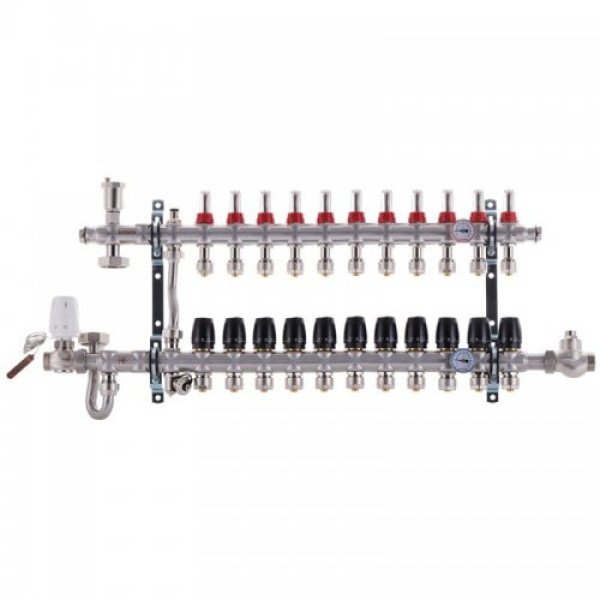 Колектор 11 контурів Koer з вбудованим змішувальним вузлом