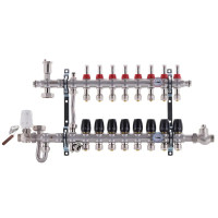 Коллектор 8 контуров Koer со встроенным смесительным узлом