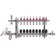 Колектор 9 контурів Koer з вбудованим змішувальним вузлом