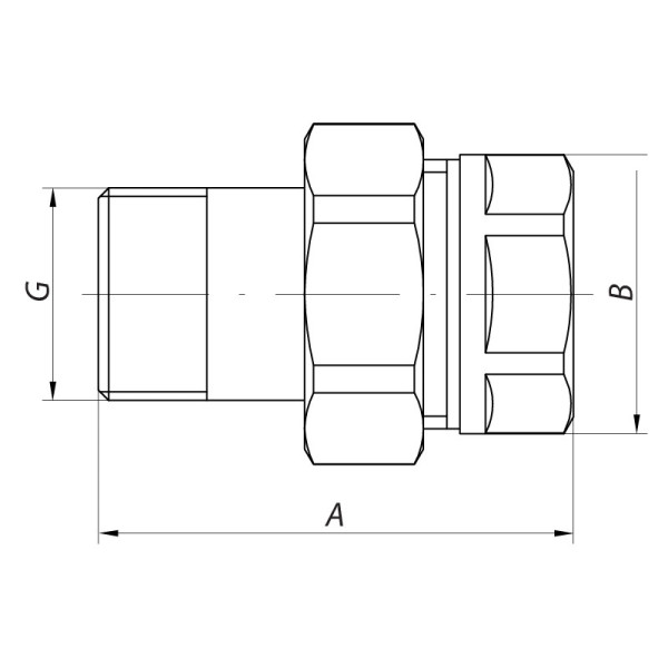 Сгон-американка прямой 1 1/4" KOER KR0134