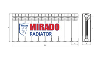Радиатор биметаллический Mirado 300 мм (Одесса)