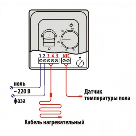 Терморегулятор механика In-Therm RTC 70 для теплого пола