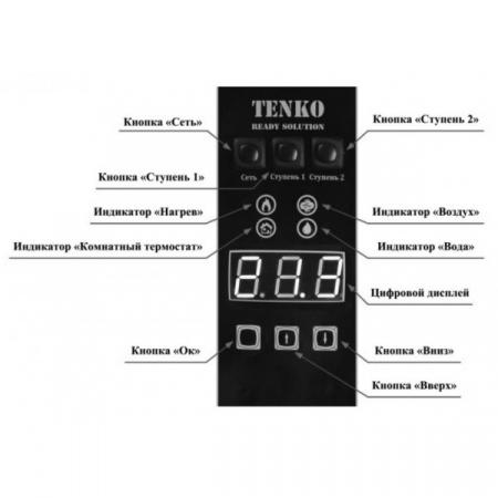 Электрический котел TENKO Digital Standart 12 кВт, 380В (Тенко)