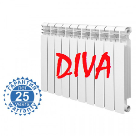 Радиатор алюминиевый Diva 500x96 мм