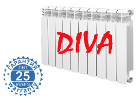 Радиатор алюминиевый Diva 300x85 мм