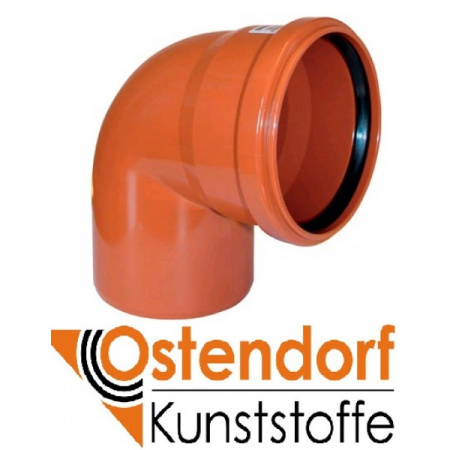 Отвод Ostendorf 160 мм 90° ПВХ для наружной канализации
