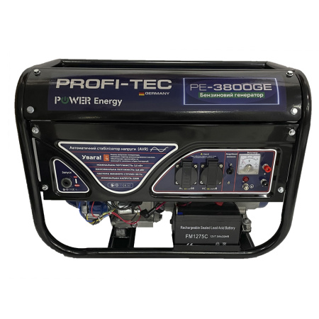 Генератор бензиновый PROFI-TEC PE 3,8 кВт (электростартер)